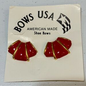 Red and Gold Shoe Bows